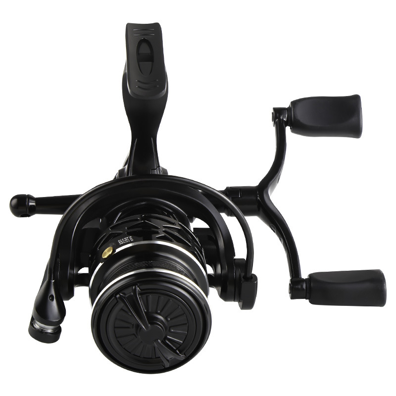 Golden Shark King Road rueda asiática doble balancín rueda giratoria micro Alambre de luz Taza de metal carrete de pesca