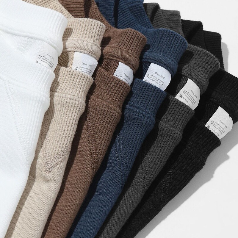 American 380g heavy Terry round neck sweater autumn and winter youth trendy combed cotton long sleeve thickened top coat