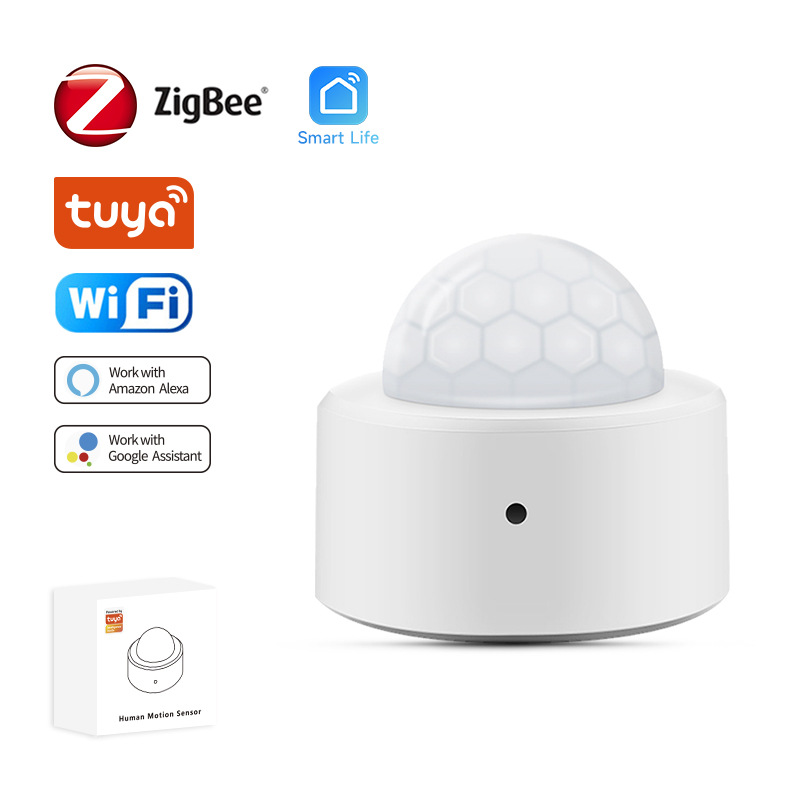 Zigbee3.0人体红外传感器涂鸦Mini球形红外感应语音控制