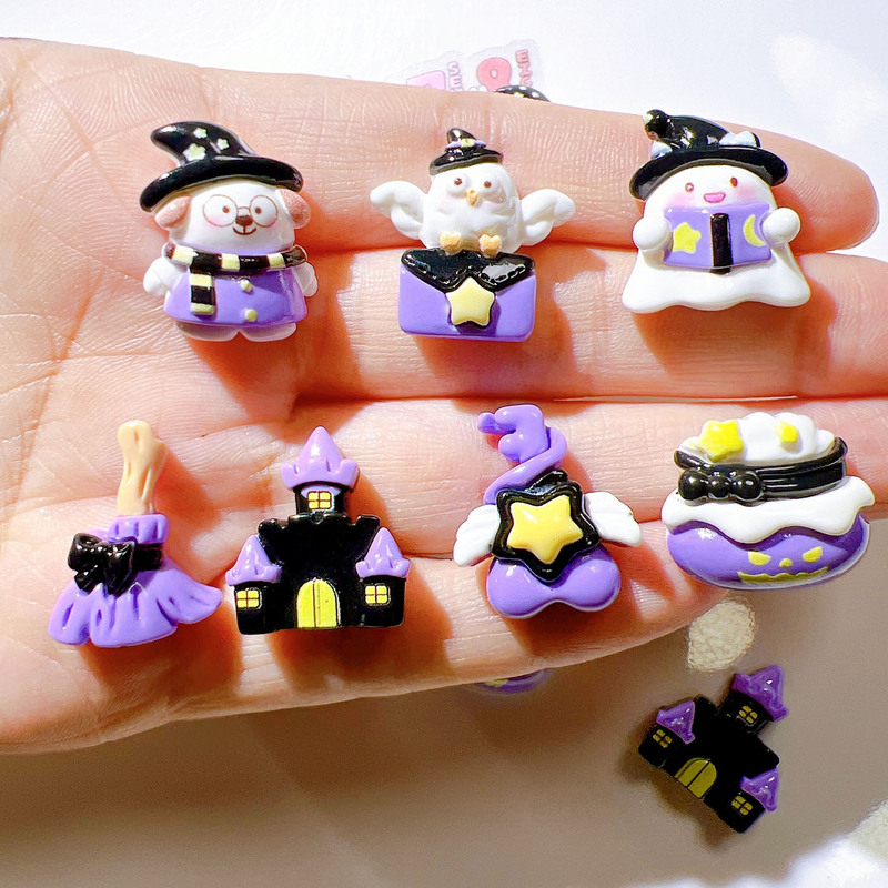 Ruiya 樹脂アクセサリー diy アクセサリー手作り素材靴バックル水カップステッカークリーム接着剤ヘアアクセサリーハロウィンゴースト|undefined