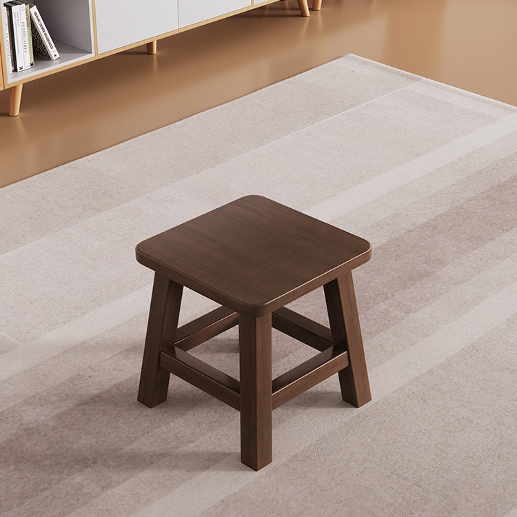 Taburete de madera maciza hogar apilable sala de estar pequeño banco taburete bajo simple mesa de café moderno taburete sofá taburete CAMBIO DE ZAPATOS