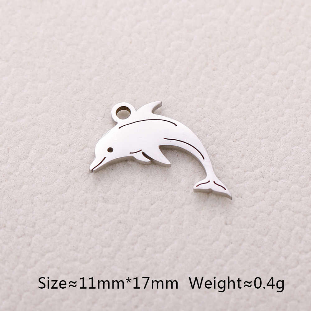 6g Weight Pendant Jewelry Making Type 13*13mm Jewelry Making Size DIY Jewelry Accessories Classification 5 PCS/Package Quantity 304 Stainless Steel Material Fish Tail, Whale Pattern Polished Finish Plating Design Cute, Simple Style Style 5 PCS/Package 13*13mm 304 Stainless Steel Fish Tail Whale Polished Pendant 6