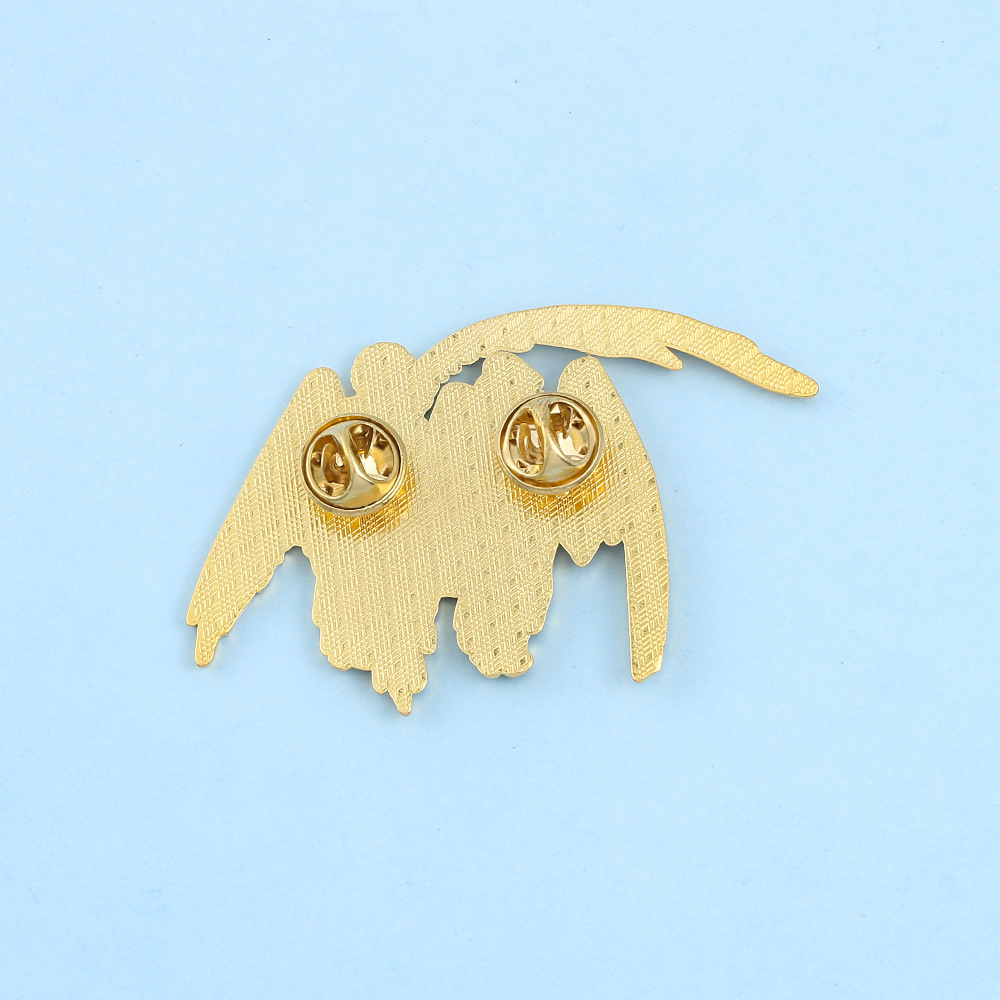 Ángel y el Diablo broche europeo y americano Cine y Televisión buen augurio insignia de metal ángel caído Satán mitología griega Accesorios