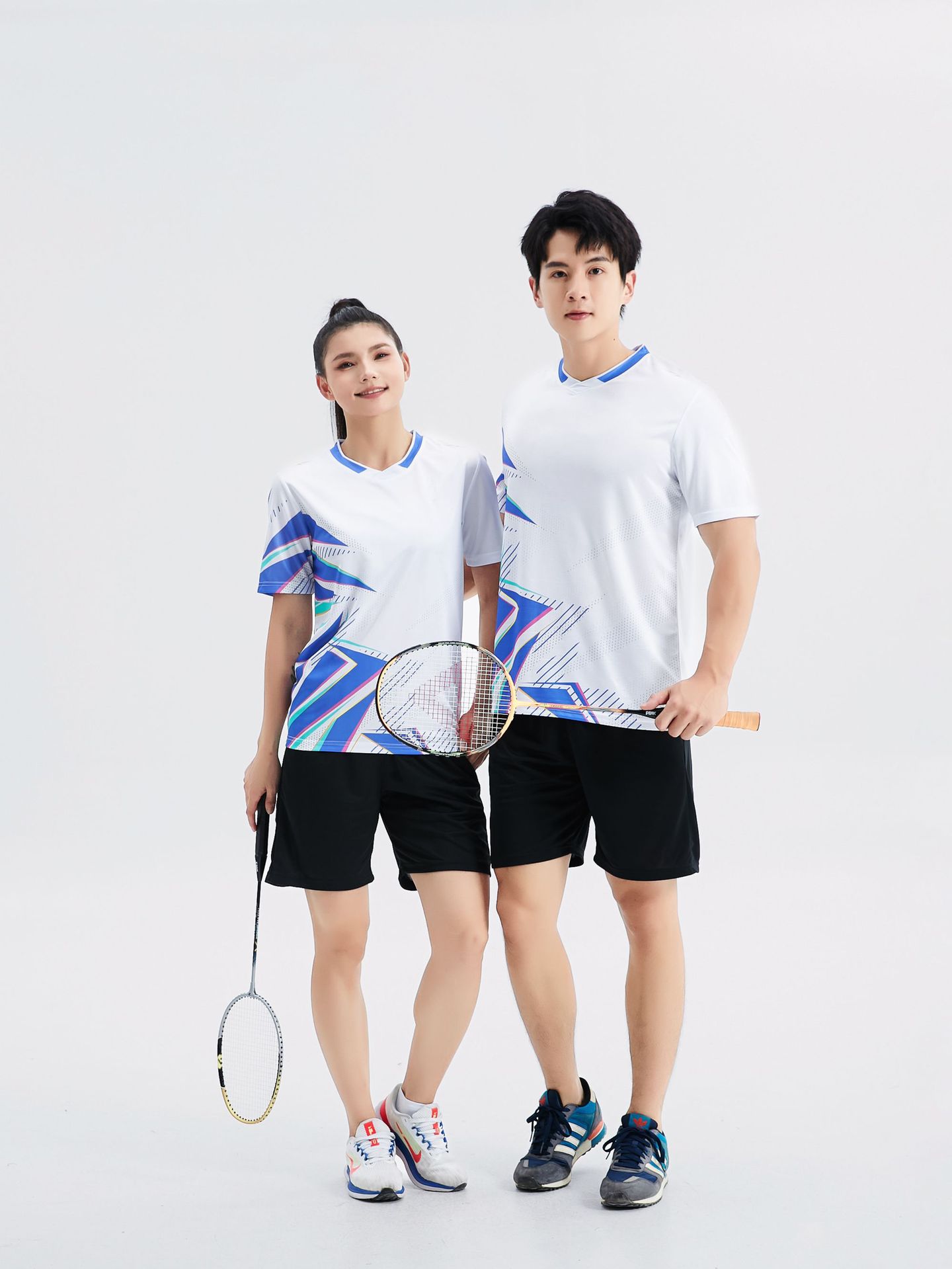 Nuevo equipo nacional de bádminton trajes deportivos hombres y mujeres uniformes olímpicos de París impresión de entrenamiento de secado rápido