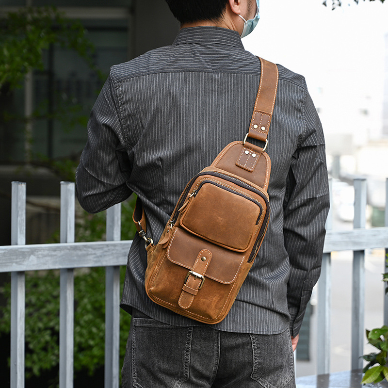 Bauletto in pelle di cavallo pazzo per uomo casual, borsa a tracolla semplice in pelle di mucca con croce diagonale, borsa da viaggio all'aperto_voghion.com