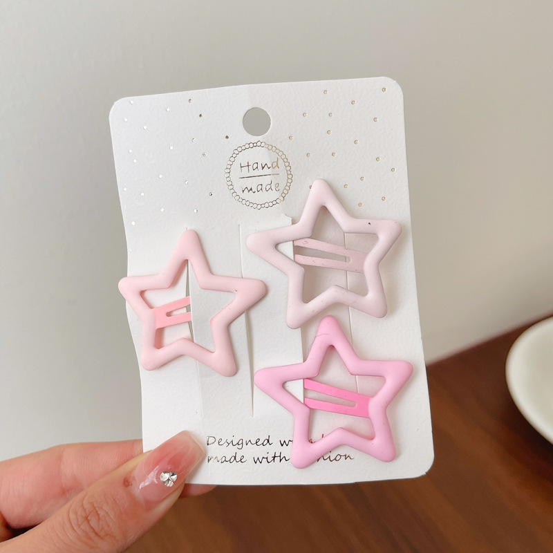 Horquilla de color dopamina, clip de pico de pato de cabello roto coreano femenino, horquilla de sentido avanzado y2k, clip lateral con flequillo, tocado