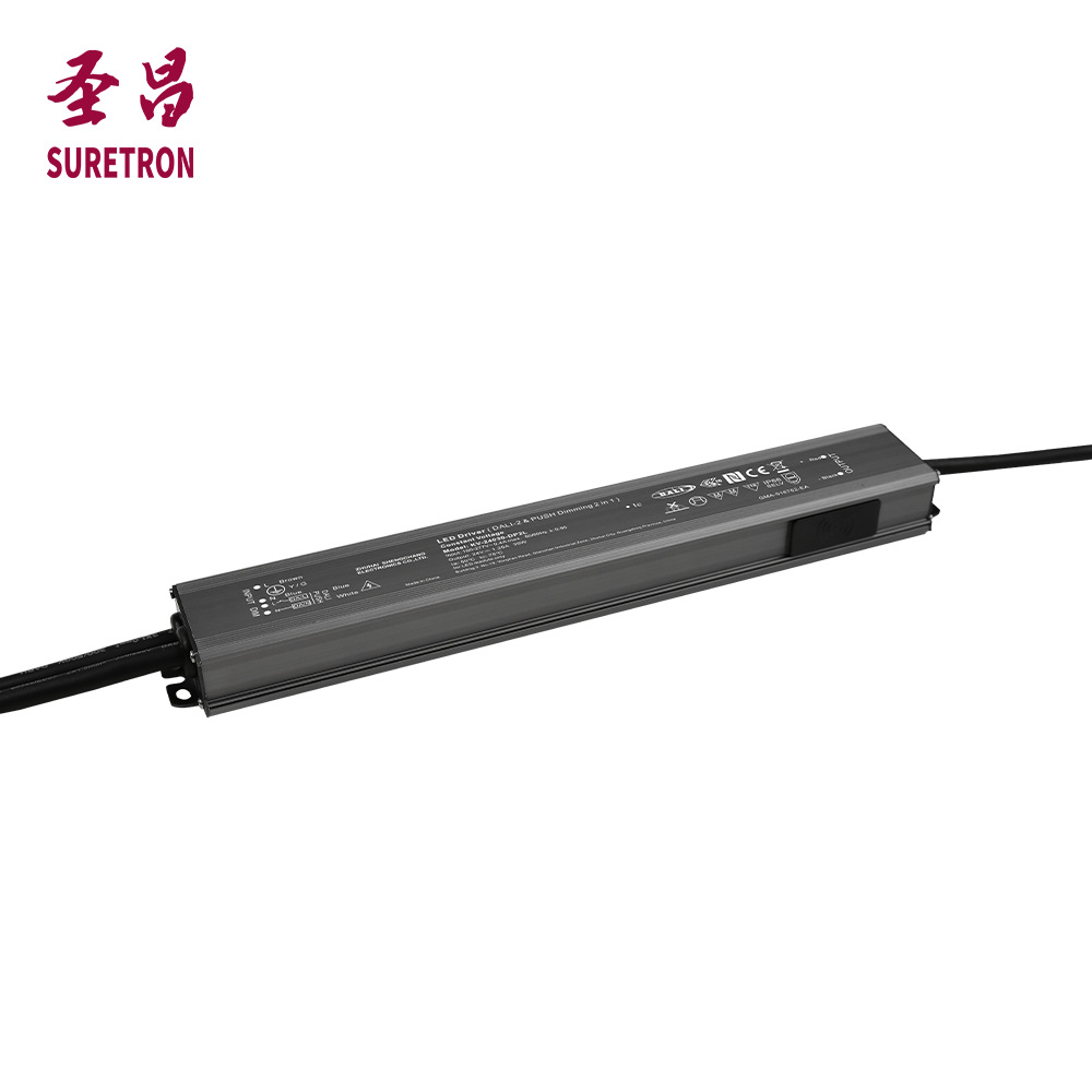 圣昌长条形铝壳防水30W单色调光LED电源智能恒压DALI2 Push双模式