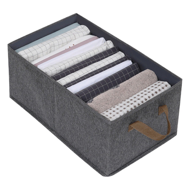 [Tela de caja de almacenamiento de ropa engrosada] armario ropa pantalones compartimiento cajón de almacenamiento caja de almacenamiento cesta de almacenamiento apilada