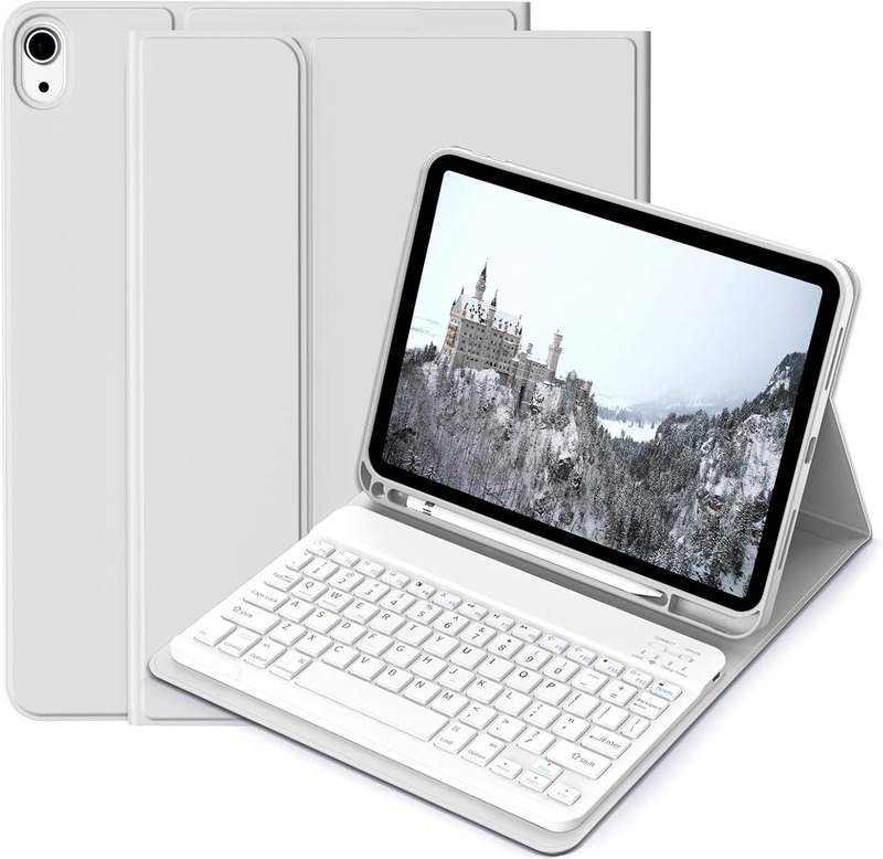 Apple 2025 iPad air 11 世代保護ケース Air13 タブレットレザーケース磁気 Bluetooth キーボードペンスロット付き|undefined
