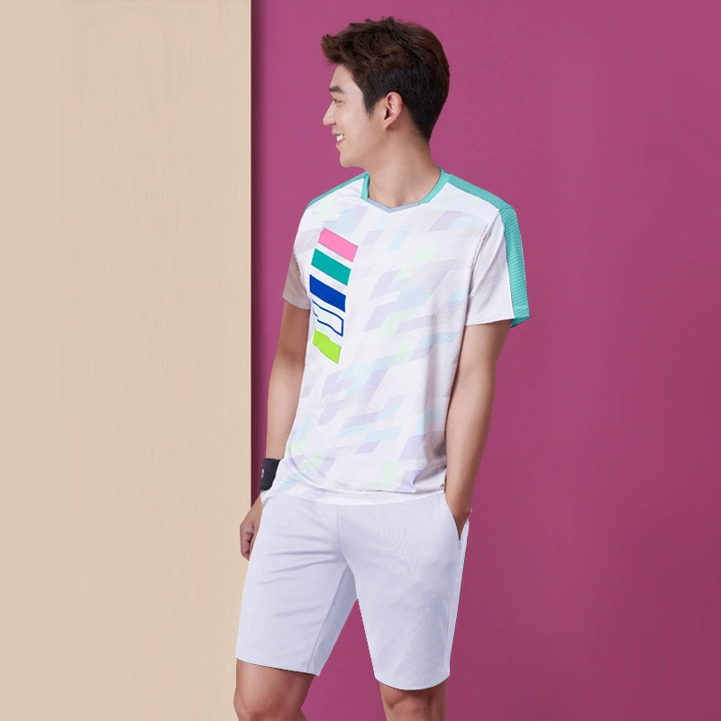Summer uniform for badminton, quick dry set for training, with short sleeve