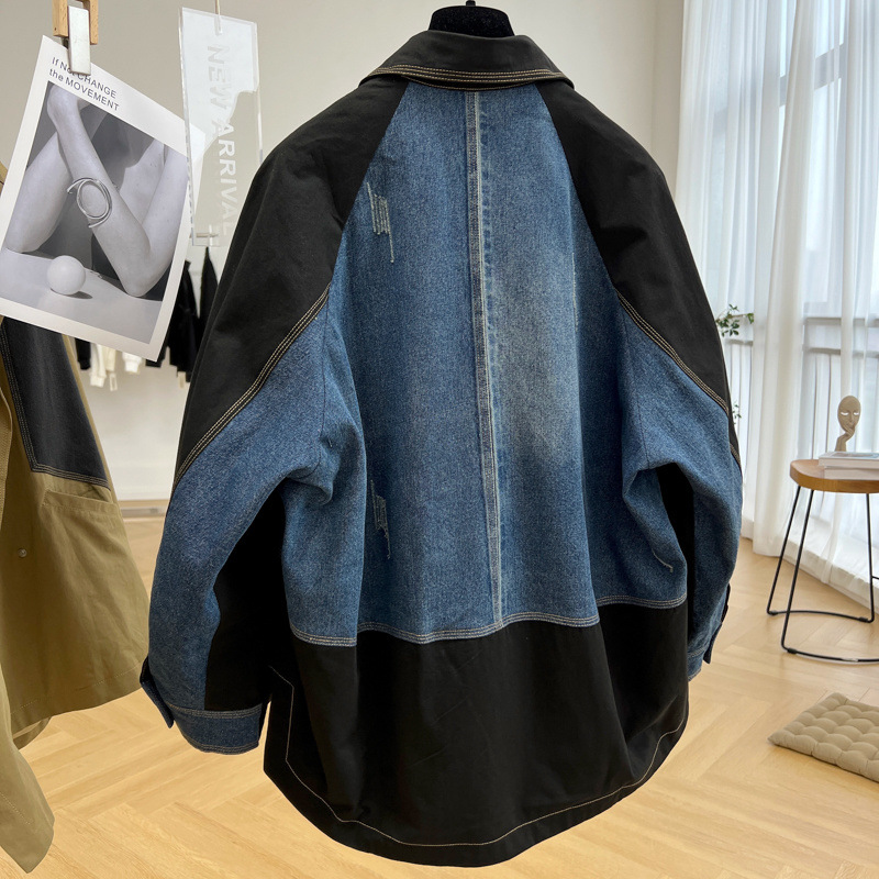 Denim autumn demi-season jacket