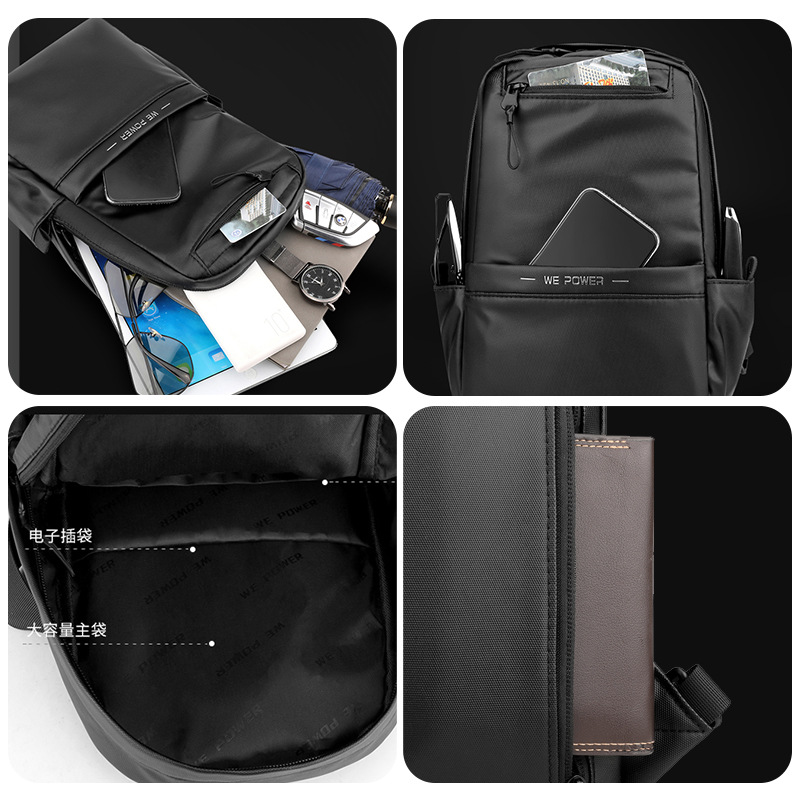 WEPOWER nuevo bolso de pecho de los hombres de moda casual multi-funcional bolsa de mensajero de viaje portátil de negocios bolsa de pecho