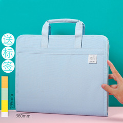 得力風琴包帆布多層卡通學生用手提試卷袋高中生卷子分類收納包