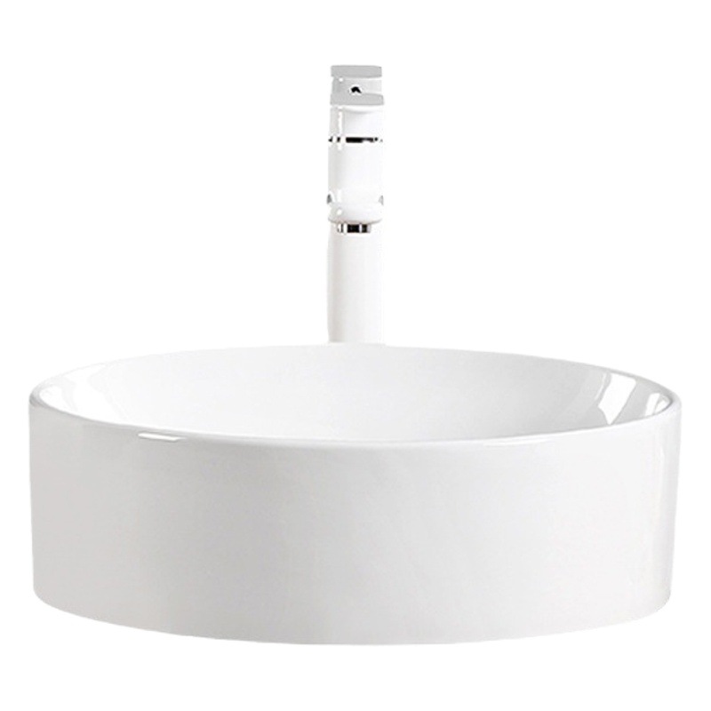 Blanco redondo mesa de cerámica cuenca ronda Home hotel Art cuenca mesa de cerámica lavabo