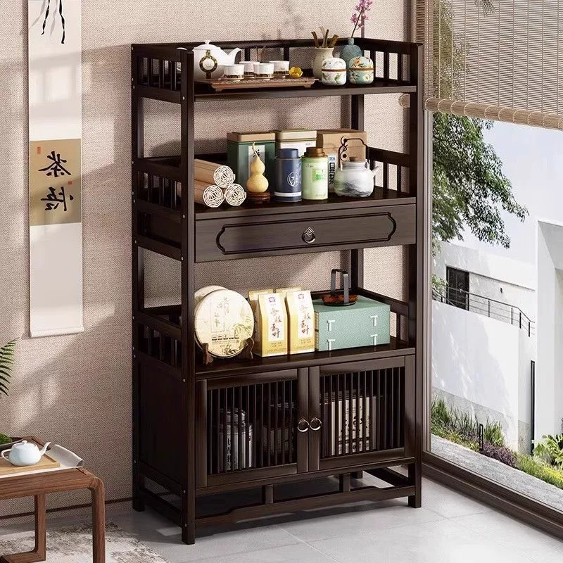 Чайный шкаф, небольшой узкий китайский чайный шкаф, офисная стойка для хранения, стеллаж для демонстрации чая, шкаф для хранения чайного сервиза