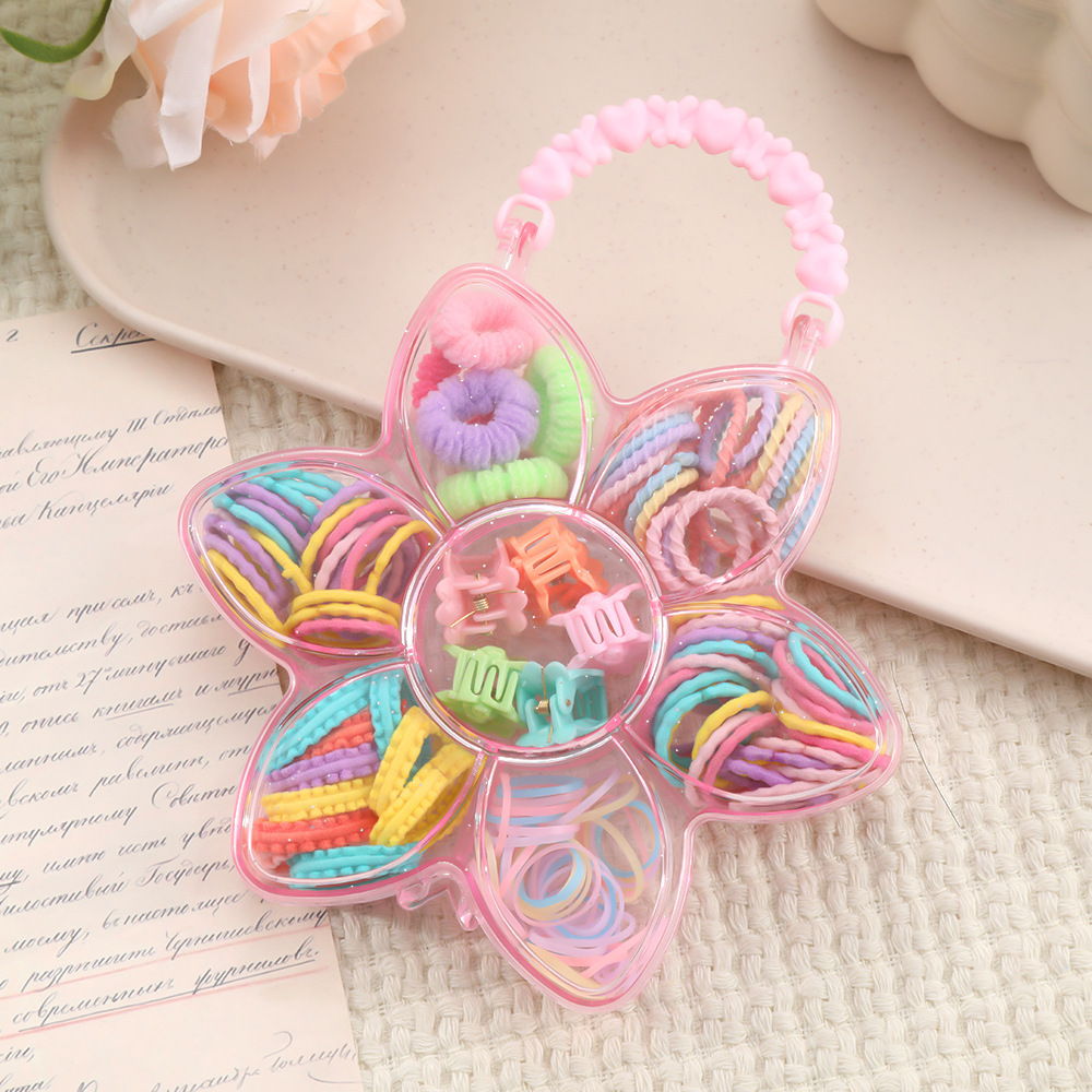 Juego de Accesorios para el Cabello Infantil con Caja de Regalo de Plástico y Resina para Niñas