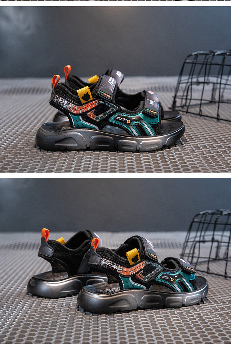 Sandali sportivi grandi con pellicola assorbente a punta aperta da ragazzo, nuove scarpe da spiaggia traspiranti con suola morbida, comode per ragazze della scuola primaria_voghion.com