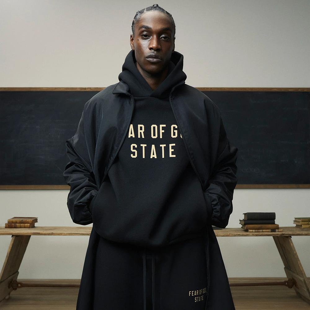 24FW FEAROFGOD FOG de doble línea ESSENTIALS otoño e invierno más suéter con capucha suelto de terciopelo para hombre de moda