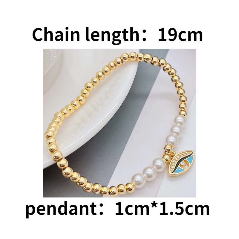 Fashion Eye Copper Beaded Bracelets 1 Piece