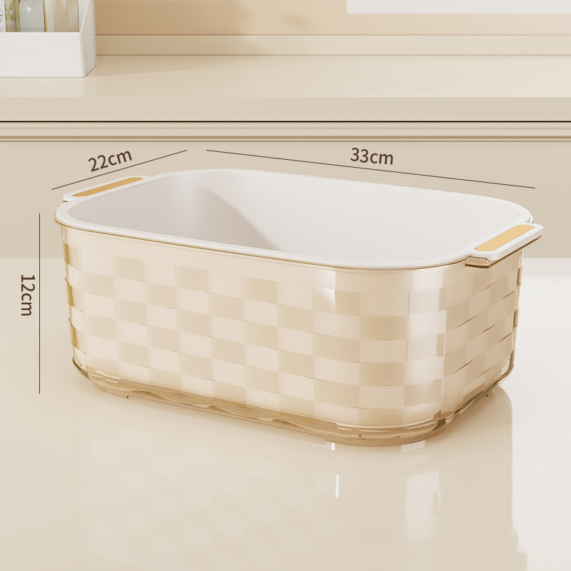 투명한 다크 브라운 직사각형 큰