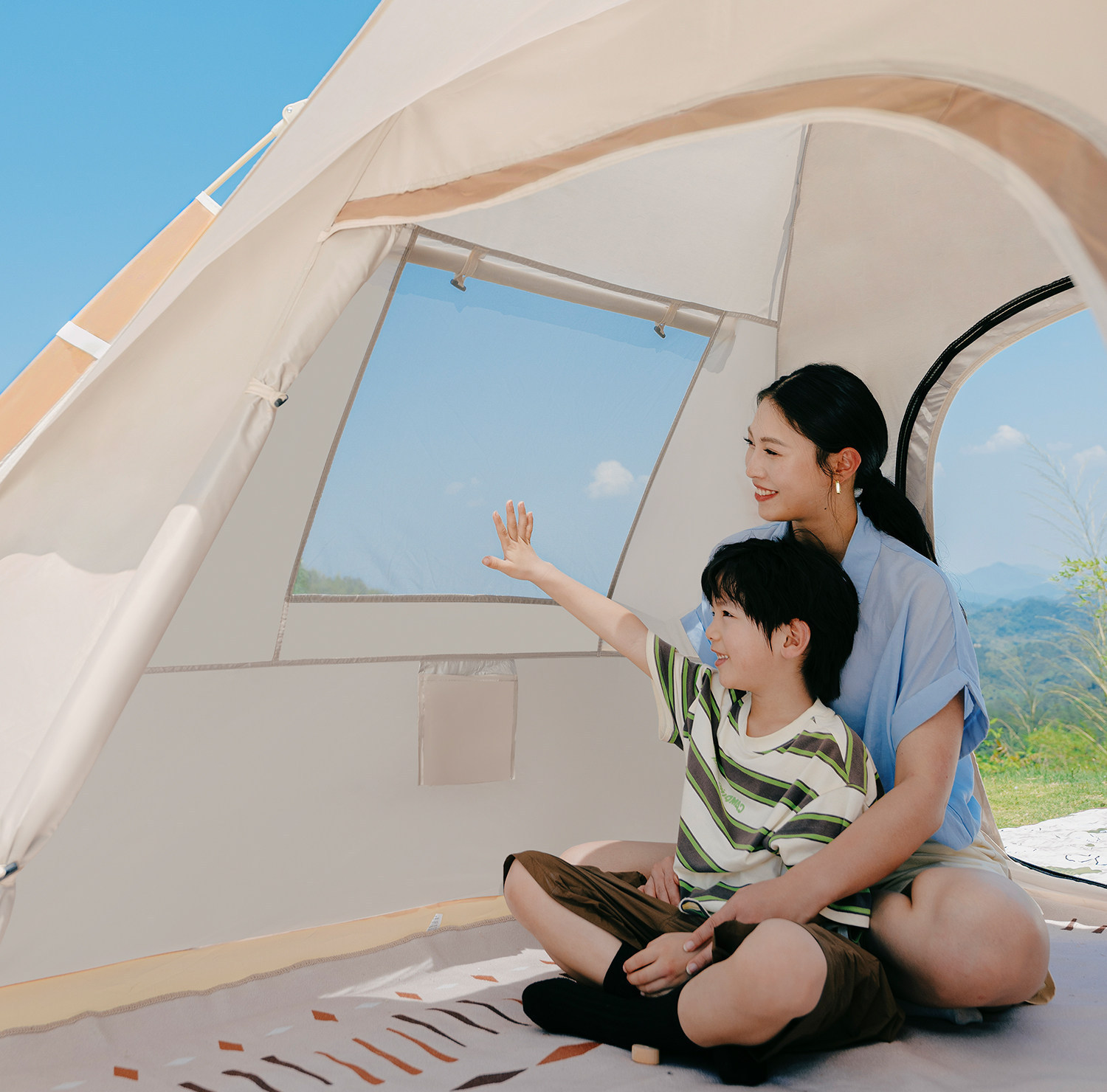 Tent for Outdoor Camping, Foldable, Portable, Fully Automatic Quick-Opening Tent, Outdoor Rainproof, Sun Protection, Thickened Tent