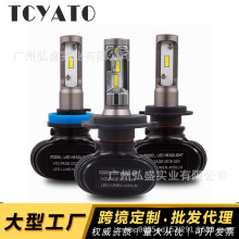 跨境爆款S1汽车led大灯前大灯无风扇远近光一体式h4头灯改装车灯