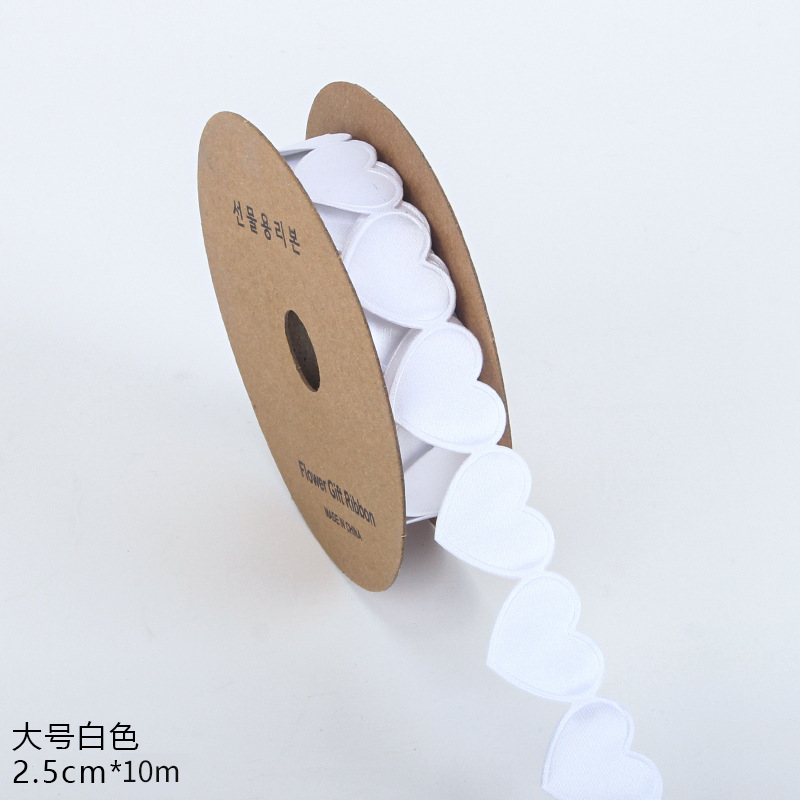 Embalaje ramo de flores de cinta en stock tienda de flores al por mayor con pequeña fragancia material floral en forma de corazón correa de envoltura de flores de poliéster