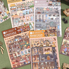 霁旅方岛 魔法使的学徒系列PET造景贴纸 创意3D卡通diy造景贴纸