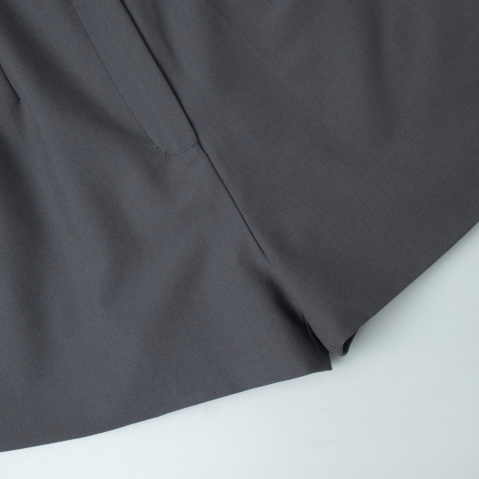 Bộ vest nữ áo khoác dài tay kèm quần short, form rộng thanh lịch công sở — màu xám chi tiết 19