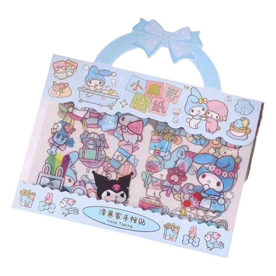 Zemu маленькие наклейки со сладким картофелем сумка Портативная новые милые Sanrio ПЭТ наклейки на руку наклейки на счет девушка Goo карты наклейки