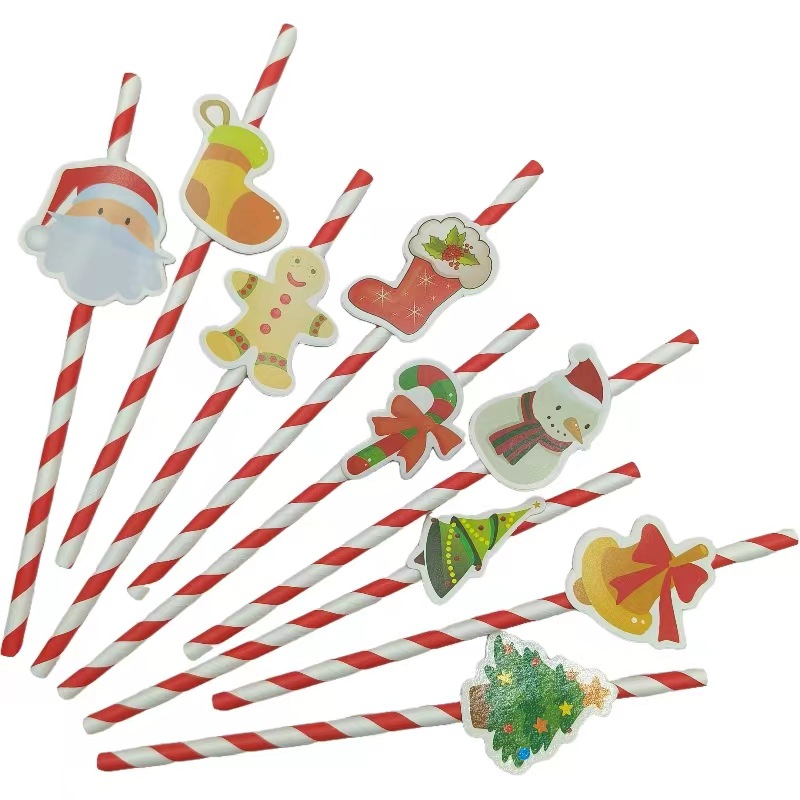 Papá Noel Papá Noel muñeco de nieve fiesta decoración postre pastel cóctel bebida paja