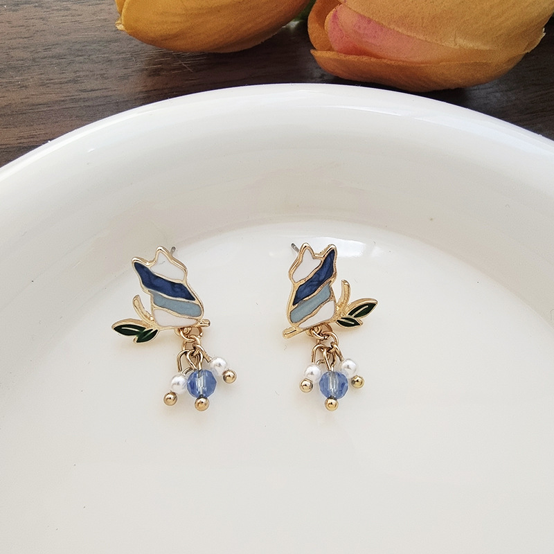 Fashion Cat Alloy Plating Womenu0027S Drop Earrings 1 Pair