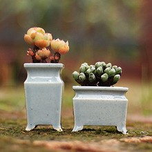 景德镇陶瓷方鼎形多肉花盆室内多肉植物花卉盆创意田园小号迷雯沃