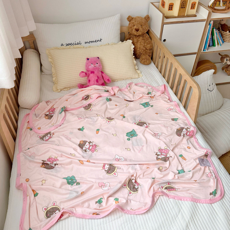 Little girl / 80cmx110cm knitted throw blanket