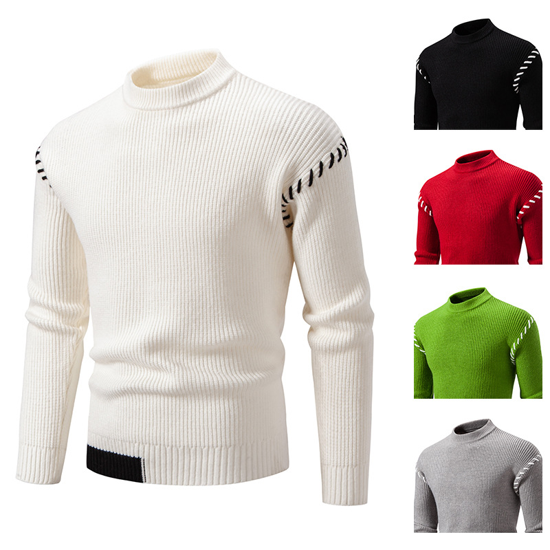Pull homme Cleanfit à col rond, coupe ample et décontractée, idéal pour l'automne et l'hiver._voghion.com
