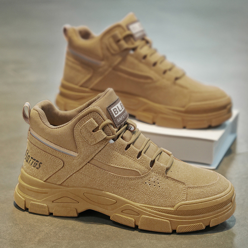 Primavera de zapatos de hombre nuevos zapatos transpirables de alto impacto Martin para hombre anti-deslizante anti-desgaste zapatos de trabajo al aire libre zapatos de trabajo para hombre image 3