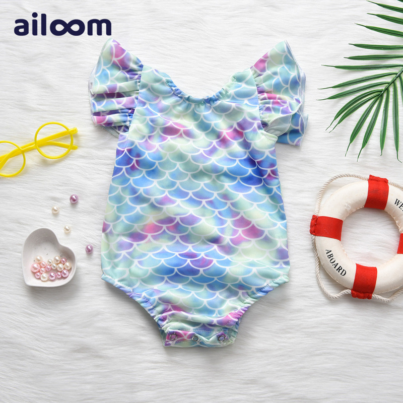 Hot Girl's Swimsuit Foreign Trade Hot Selling Baby Scale One-piece Swimsuit Children's Clothing Swimwear display picture 1