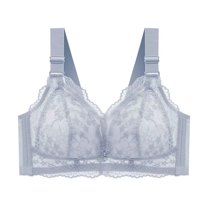 侧收全罩杯大胸显小文胸薄款无钢圈内衣女防下垂收副乳调整型胸罩