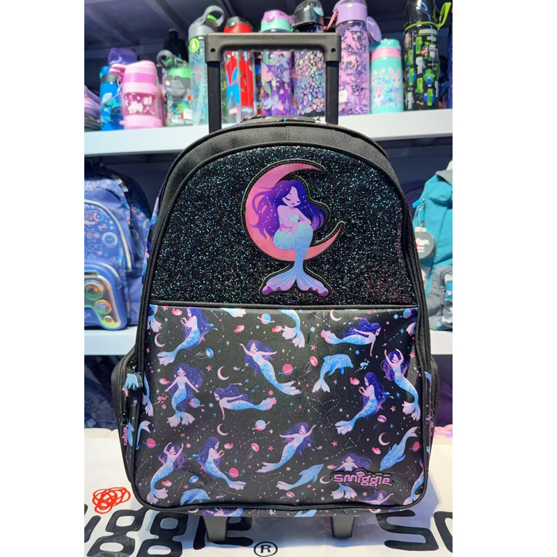 Mochila escolar australiana para estudiantes de primaria para aliviar la carga niña niña niña princesa bolsa de tracción de gran capacidad mochila seda flores