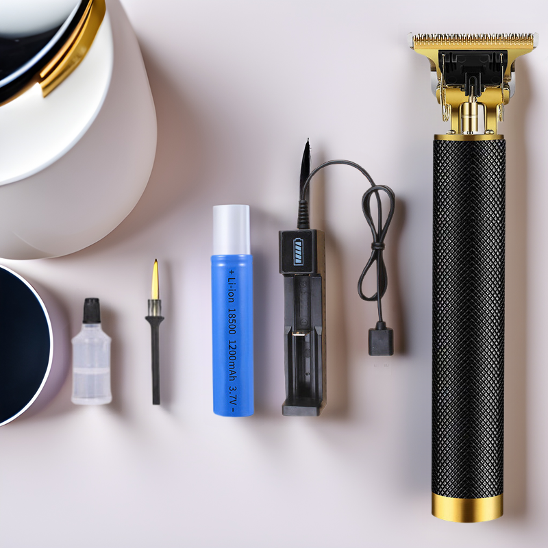 Cortadora de cabello transfronteriza T9 cabeza de luz cortadora eléctrica recargable USB cortadora eléctrica cabeza de aceite cortadora de cabello talla marca maquinilla de afeitar