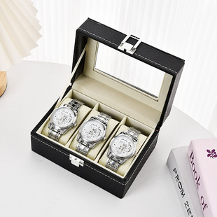 Multi-Position Watch Box Wholesale Cross-Border Supply Watch Bracelet Storage Display Business Men's Gift Gift Watch Box
