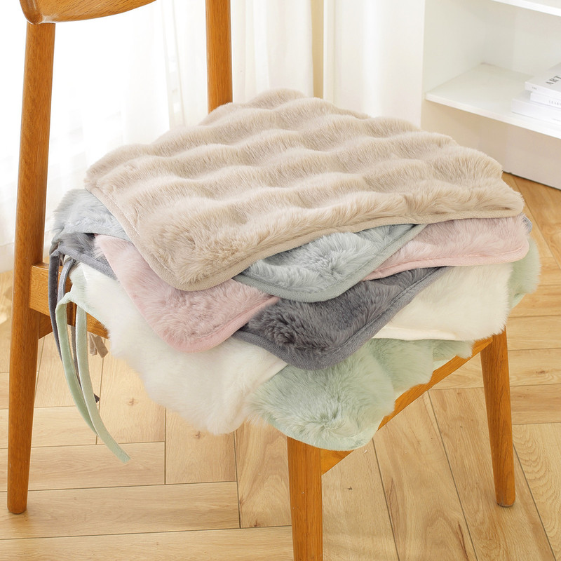 Plush chair cushion cushion winter cushion butt cushion autumn and winter chair cushion wooden dining chair seat thickened dining table winter seat cushion Plush chair cushion cushion winter cushion butt cushion autumn and winter chair cushion wooden dining chair seat thickened dining table winter seat cushion