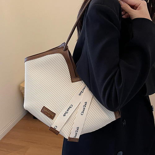 大容量包包女2024新款高级感通勤上班单肩挎包腋下上课托特手提包