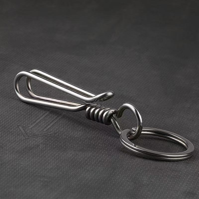 Stainless Steel Keychain Spring Handmade Keychain Creative Men's Belt Waist Car Key Pendant Keychain Stainless Steel Keychain Spring Handmade Keychain Creative Men's Belt Waist Car Key Pendant Keychain