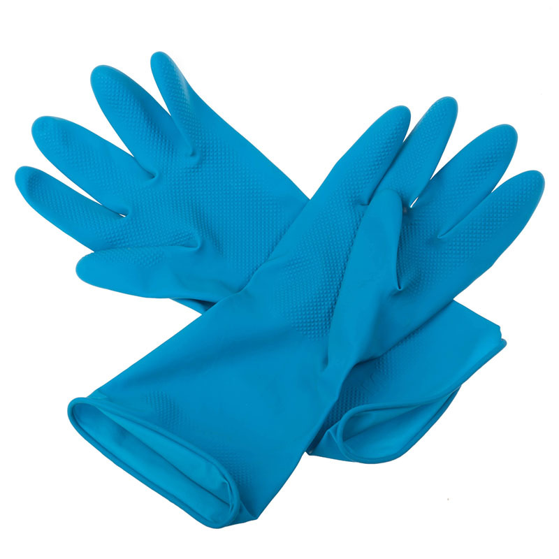 Hogar guantes de látex lavavajillas espesado cuatro estaciones al por mayor durable cocina lavado tazón impermeable ropa goma guantes del hogar