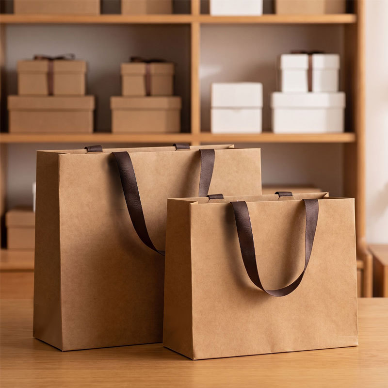 Bolsas de papel kraft sin cintura bolsas de mano logotipo ropa bolsas de regalo bolsas de papel bolsas de regalo bolsas de compras personalizadas