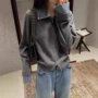 长袖秋冬新款翻领开衫