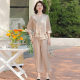 Mom's Spring and Summer Western Style Fashion Irregular Shirt Middle-aged Women's National Style New Chinese Style Top Wide Leg Pants Two-piece Suit