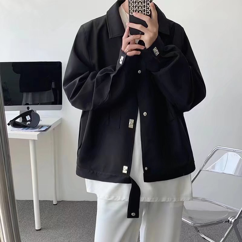 Chaqueta de calle frita primavera y otoño Han Fan masculino ins diseño de moda nicho manga larga joven chaqueta fina chaqueta popular