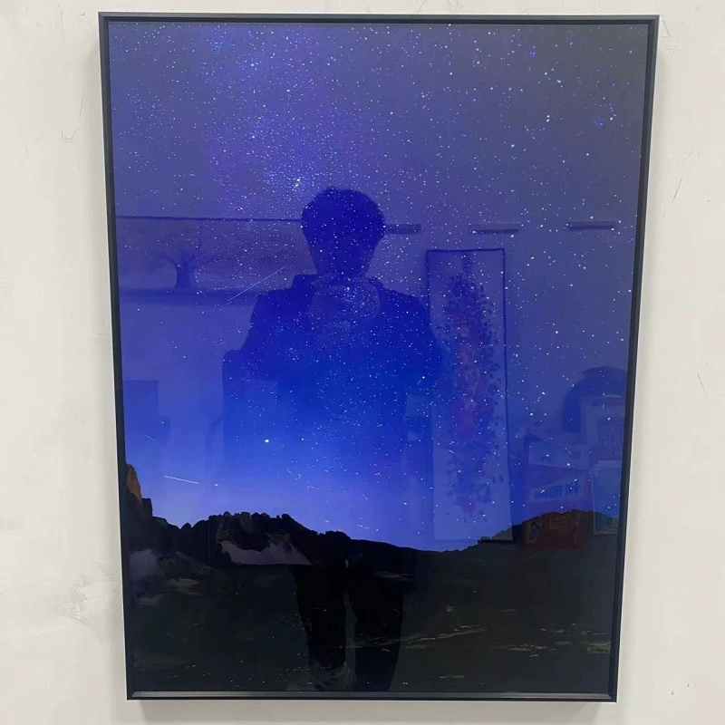 Повседневная декоративная картина для входа, спальня, ресторан, детская комната, подвесная картина, рамка из алюминиевого сплава, звездное небо 113
